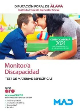 Monitor/A Discapacidad del Instituto Foral de Bienestar Social de la Diputación