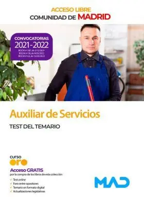 Auxiliar de Servicios de la Comunidad de Madrid (Acceso Libre). Test