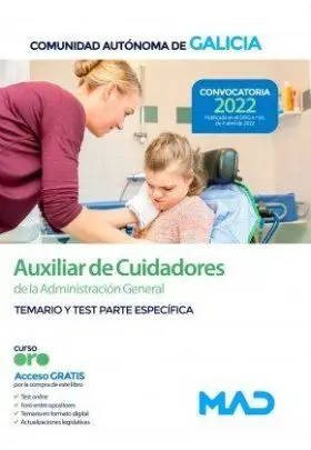 Auxiliar de Cuidadores de la Administración General. Temario y Test Parte Especi