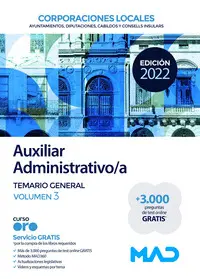 Auxiliar Administrativo/A. Temario General. Vol. 3
