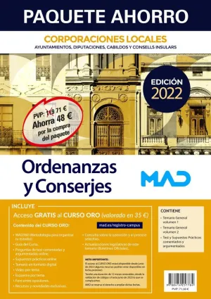 Paquete Ahorro Ordenanzas y Conserjes de Corporaciones Locales