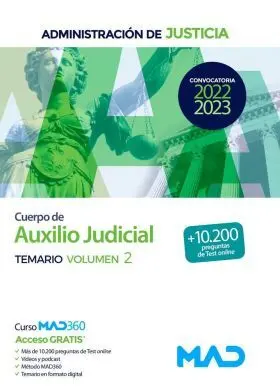 Cuerpo de Auxilio Judicial Temario Vol 2 Administración de Justicia