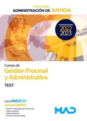 Cuerpo de Gestión Procesal y Administrativa Turno Libre Test Administración de J