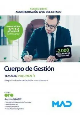 Cuerpo de Gestión de la Administración Civil Temario Vol 4 Acceso Libre