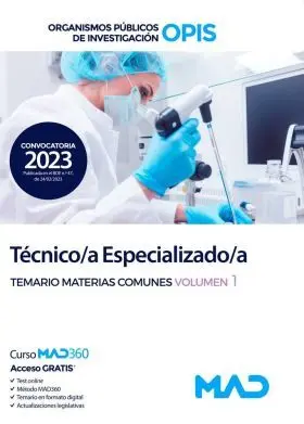 Tecnico Especializado Temario Comun Vol 1 Opis