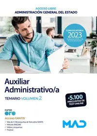 Temario Auxiliar Administrativo/A del Estado, Vol2