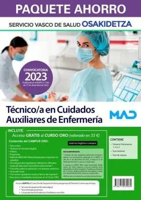 Tecnicoa Cuidados Aux. enfermeria Osakidetza Paquete Ahorro 2023