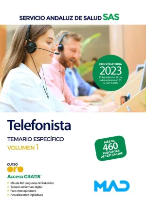 Telefonista del Servicio Andaluz de Salud. Temario Específico Volumen 1