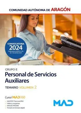 Personal de Servicios Auxiliares Temario Específico Volumen 2. Ed. 2024