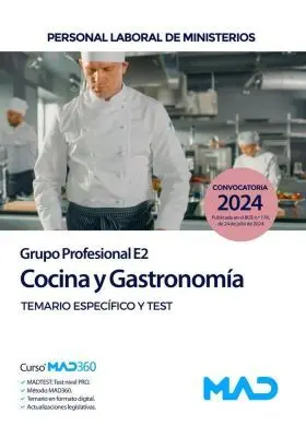 Temario Especifico y Test Cocina y Gastronomia Personal Laboral Ministerios