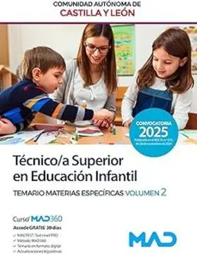 Temario Materias Especificas Vol. 2 Tecnicoa en Educacion Infantil Castilla y L