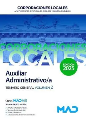 025 T2 Auxiliar Administrativo a Corporaciones Locales