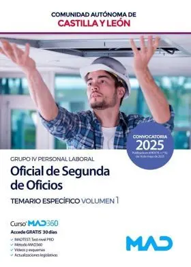 Temario Especifico de Oficial de Segunda de Oficios, Vol 1