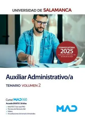 Auxiliar Administrativo/A. Temario Volumen 2