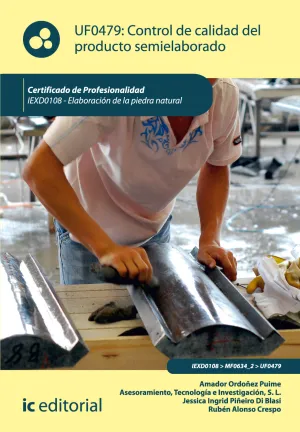 Control de Calidad del Producto Semielaborado. Iexd0108 - Elaboración de la Pied