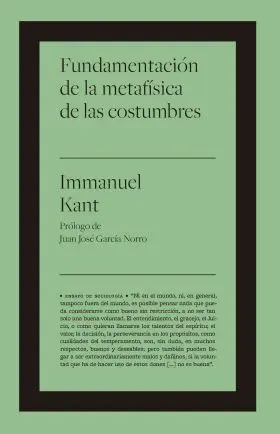 Fundamentación de la Metafísica de las Costumbres