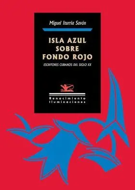Isla Azul Sobre Fondo Rojo