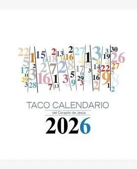 Taco Calendario Corazon de Jesus Mesa - Numeros 2026