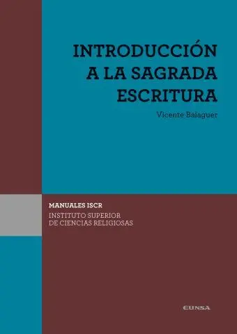 (Iscr) Introducción a la Sagrada Escritura