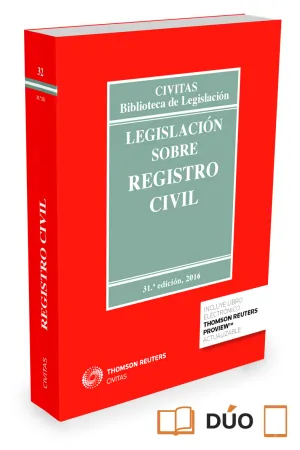 Legislación Sobre Registro Civil (Papel + E-Book)