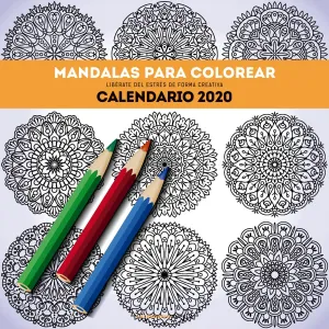 Calendario Mandalas para Colorear 2020 Cupula