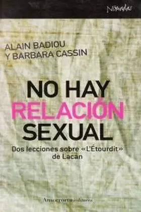 No Hay Relacion Sexual. Dos Lecciones Sobre L Etou