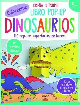 Dinosaurios- Diseña tu Propio Libro Pop-Up- Colorear