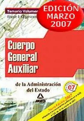Temario Vol. 1 Cuerpo General Auxiliar