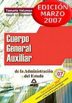Temario Volumen 2 Cuerpo General Auxiliar