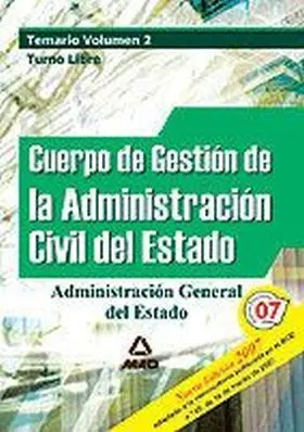Temario Vol. 2 Cuerpo de Gestion de la