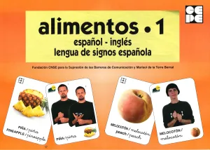 Alimentos 1-Baraja Español Ingles Lenuga de Signos