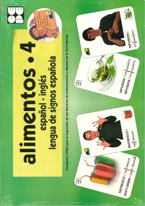 Alimentos 4-Baraja Español Ingles Lengua de Signos
