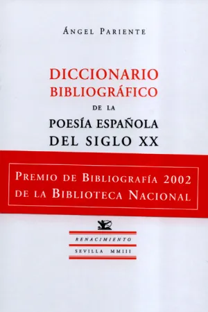 Diccionario Bibliografico de la Poesia Española