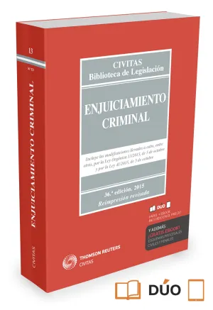 Enjuiciamiento Criminal 36 Ed. 2015