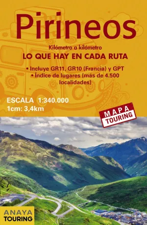 Mapa de los Pirineos 1:340. 000 - (Desplegable)