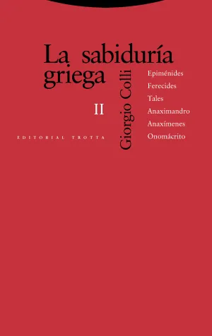 La Sabiduría Griega Ii