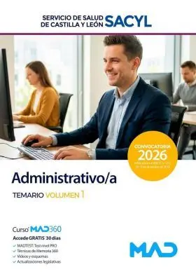 Administrativo/A Servicio de Salud de Castilla y León (Sacyl)