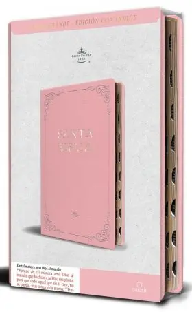Biblia Rvr 1960 Letra Grande Tamaño Manual, Piel Rosada con Indic
